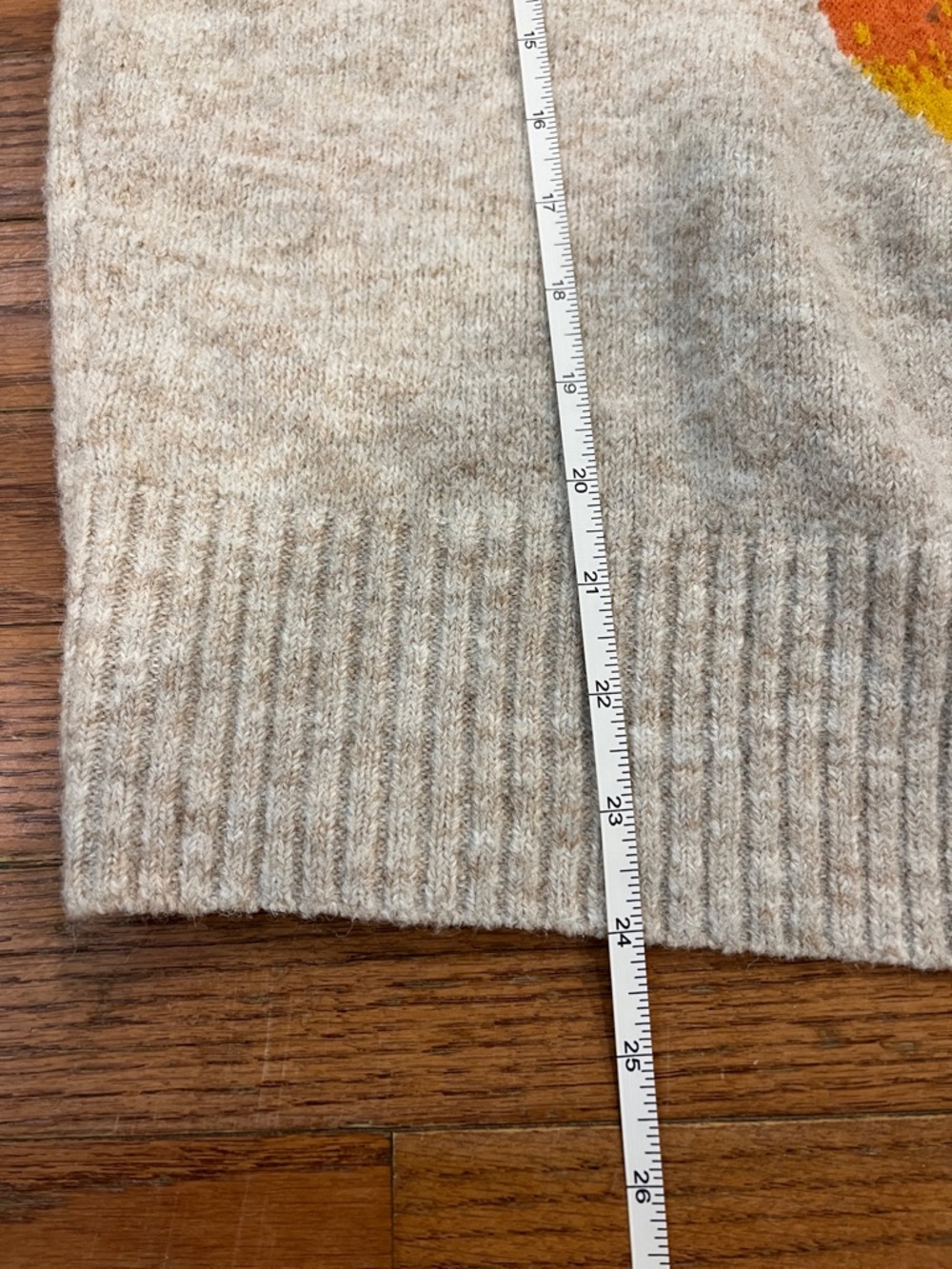 Cider Pear Sweater Vest Size Large Cozy Knit Fruit Graphic Neutral - Picture 12 of 12